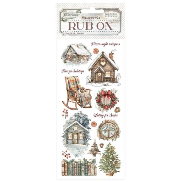 N Stamperia Rub-On 4&quot; X8.5&quot; The Owl&#39;s House Cottage
