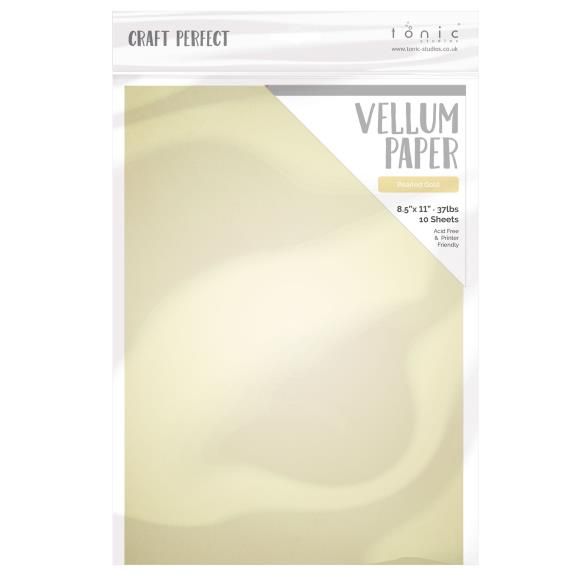 N Craft Perfect Vellum Paper 8.5&quot; X11&quot; 10/Pkg Pearled Gold