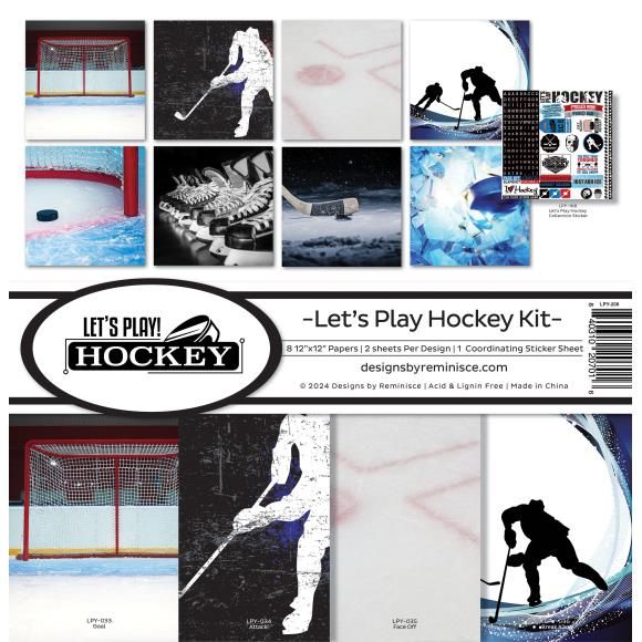 N Reminisce Collection Kit 12&quot; X12&quot; Let&#39;s Play Hockey