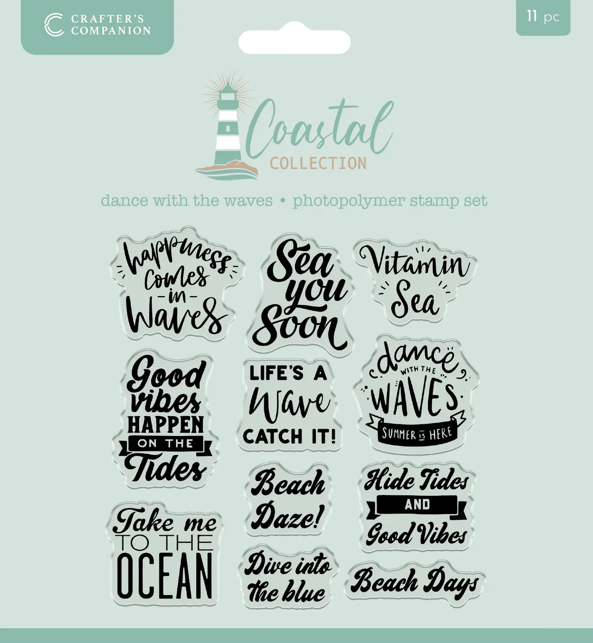 EC Crafter&#39;s Companion Coastal Collection Photopolymer Stamp Dance With Waves