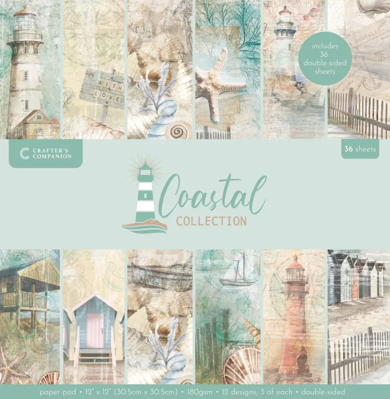 EC Crafter&#39;s Companion Coastal Collection 12x12 Paper Pad