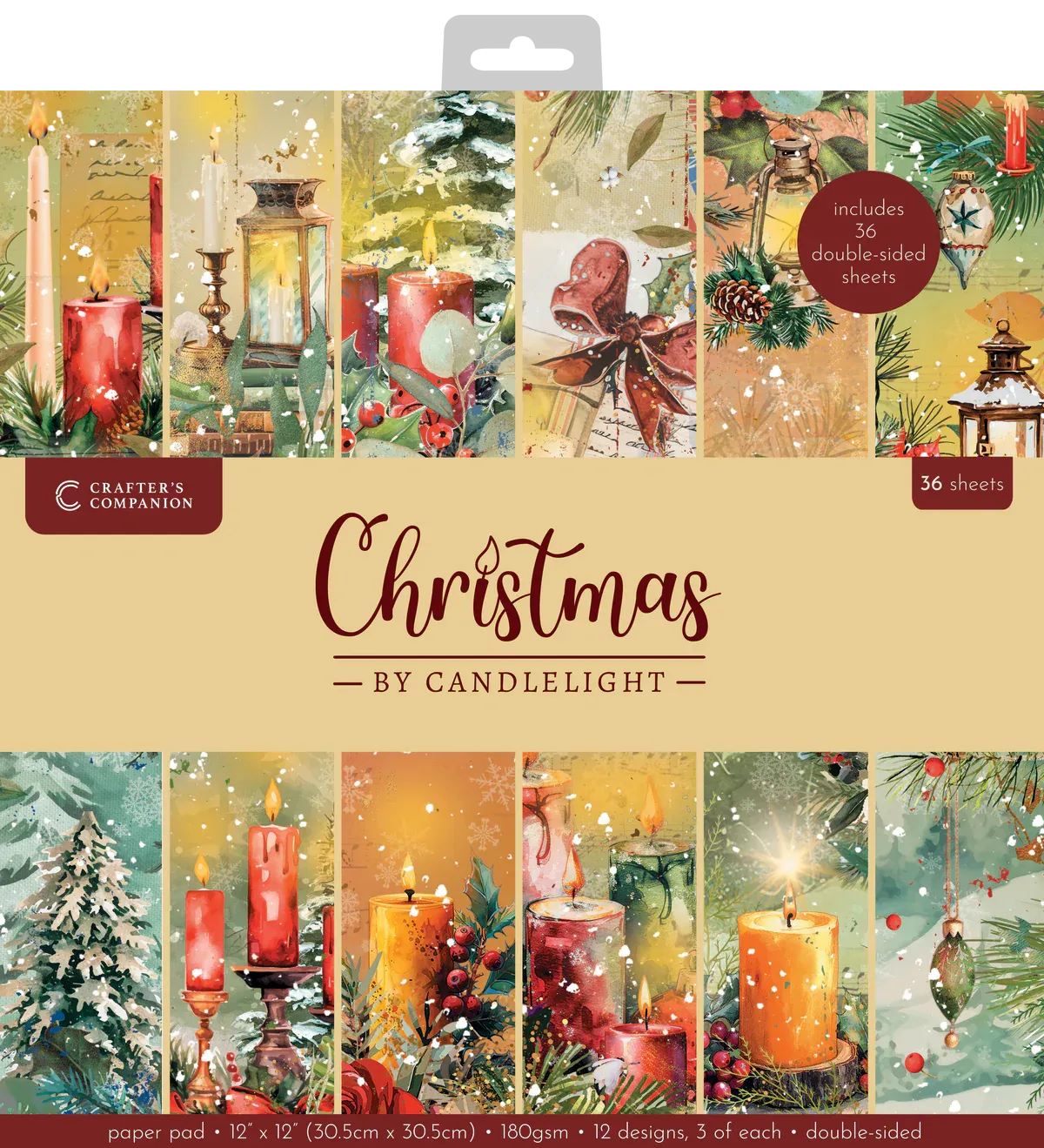 EC Crafter&#39;s Companion Christmas By Candlelightb12x12 Paper Pad