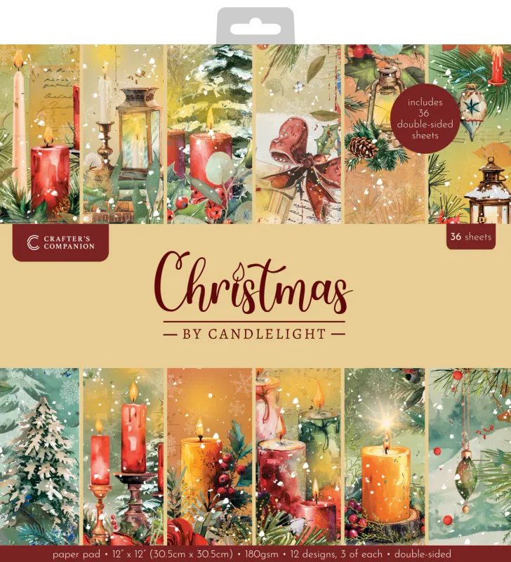 EC Crafter&#39;s Companion Christmas By Candlelightb12x12 Paper Pad
