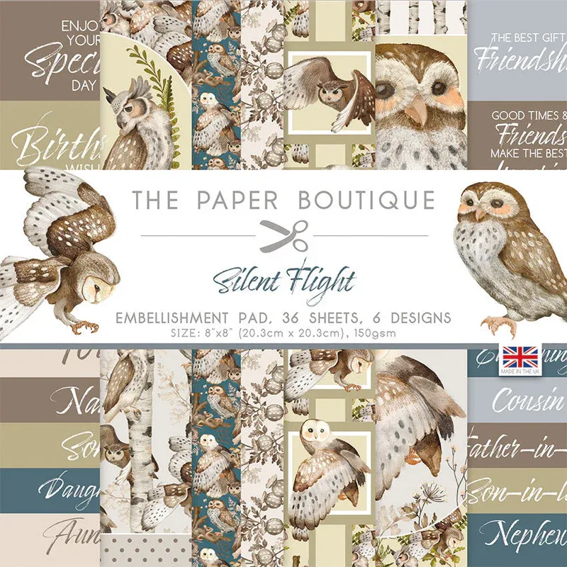 EC The Paper Boutique Silent Flight 8x8 Embellishments Pad