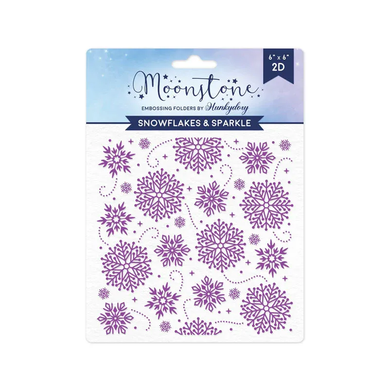 EC Moonstone Embossing Folders Snowflakes &amp; Sparkle