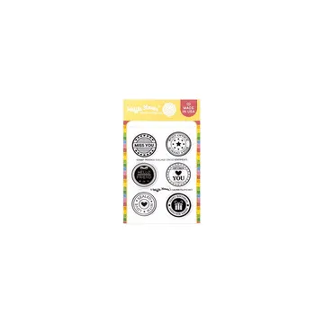 WF Postage Collage Circle Sentiments Stamp Set