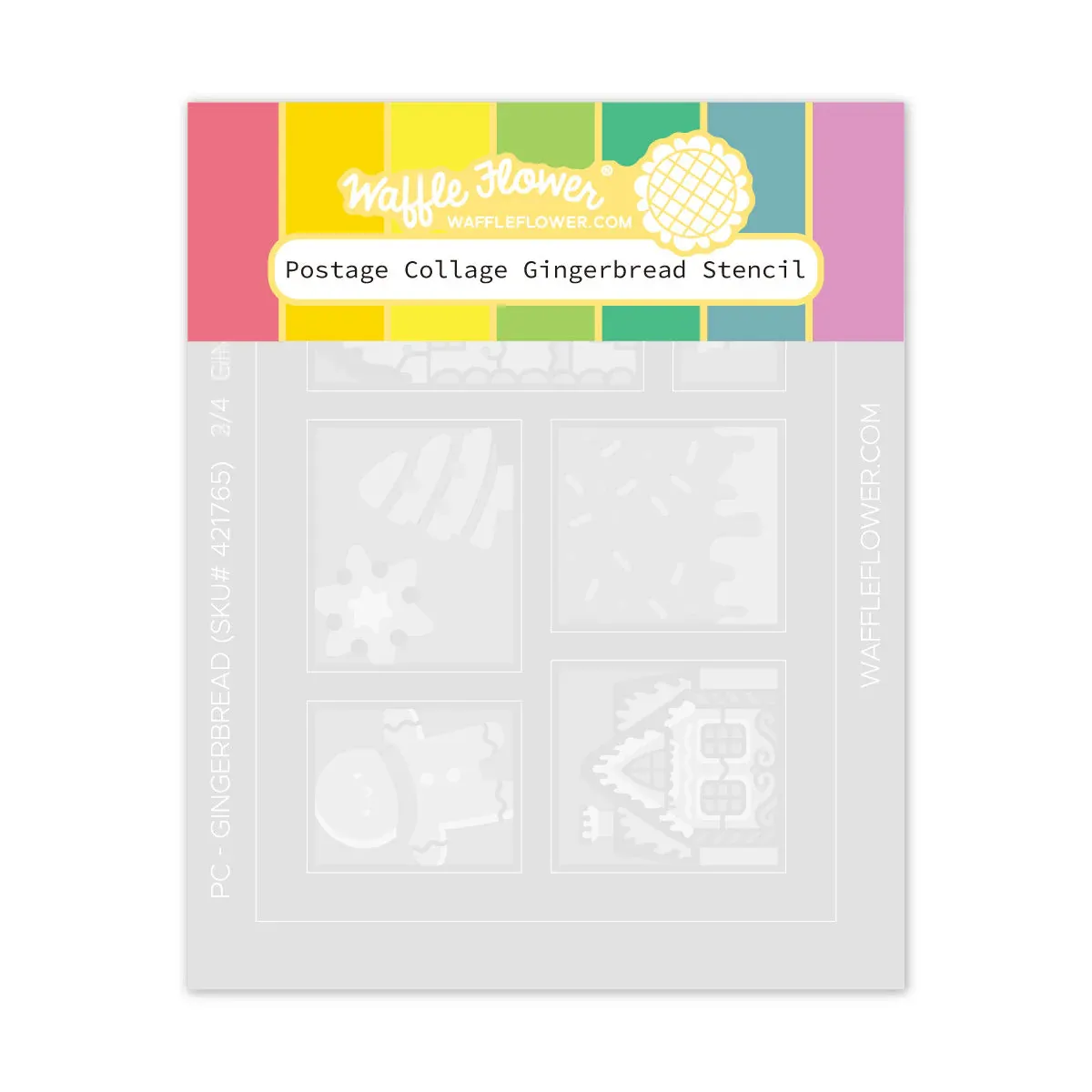 WF Postage Collage Gingerbread Stencil