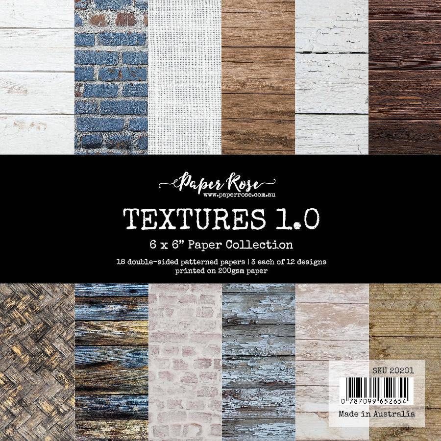 Paper Rose Studio Textures 1.0 6x6 Paper Collection