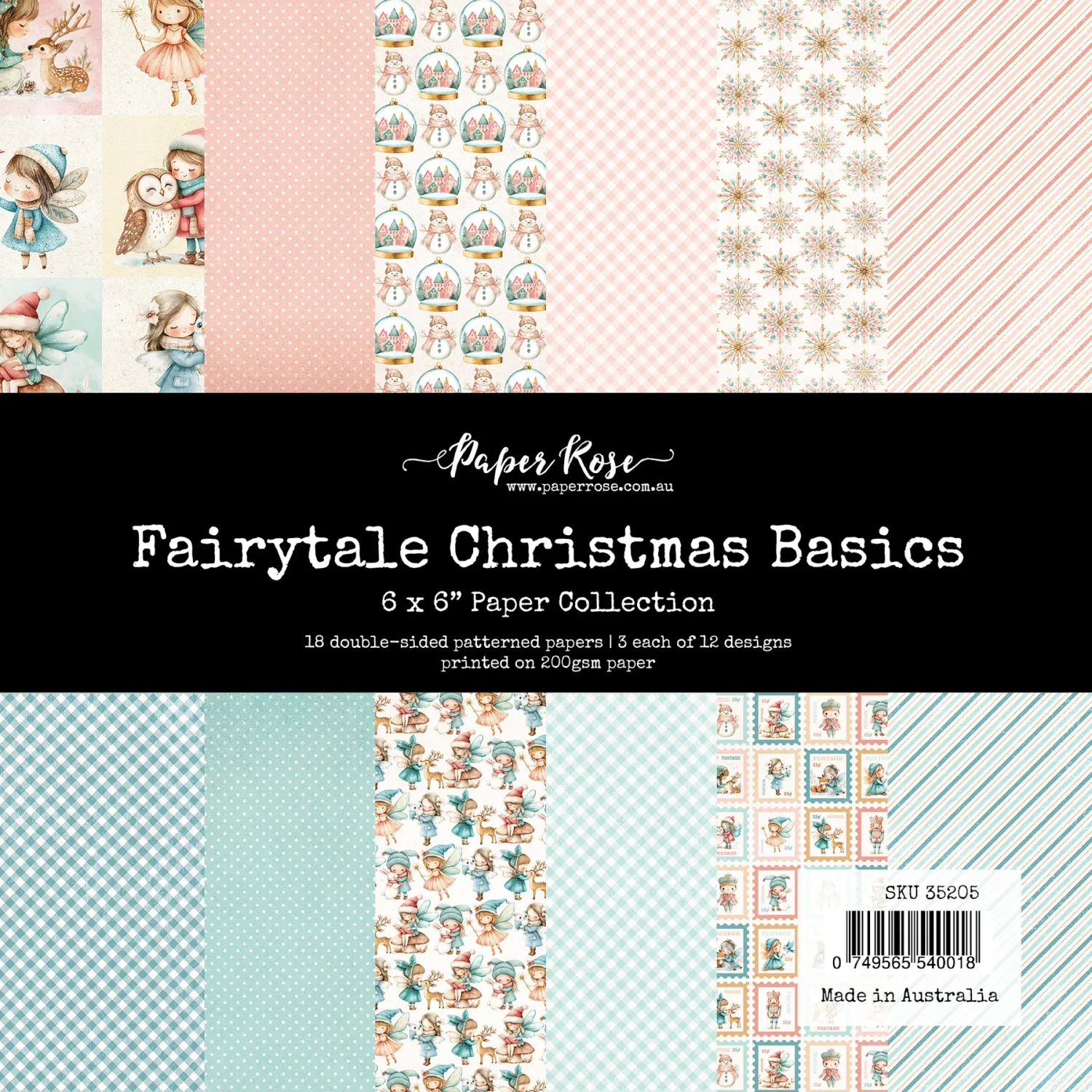 Paper Rose Studio Fairytale Christmas Basics 6x6 Paper Collection