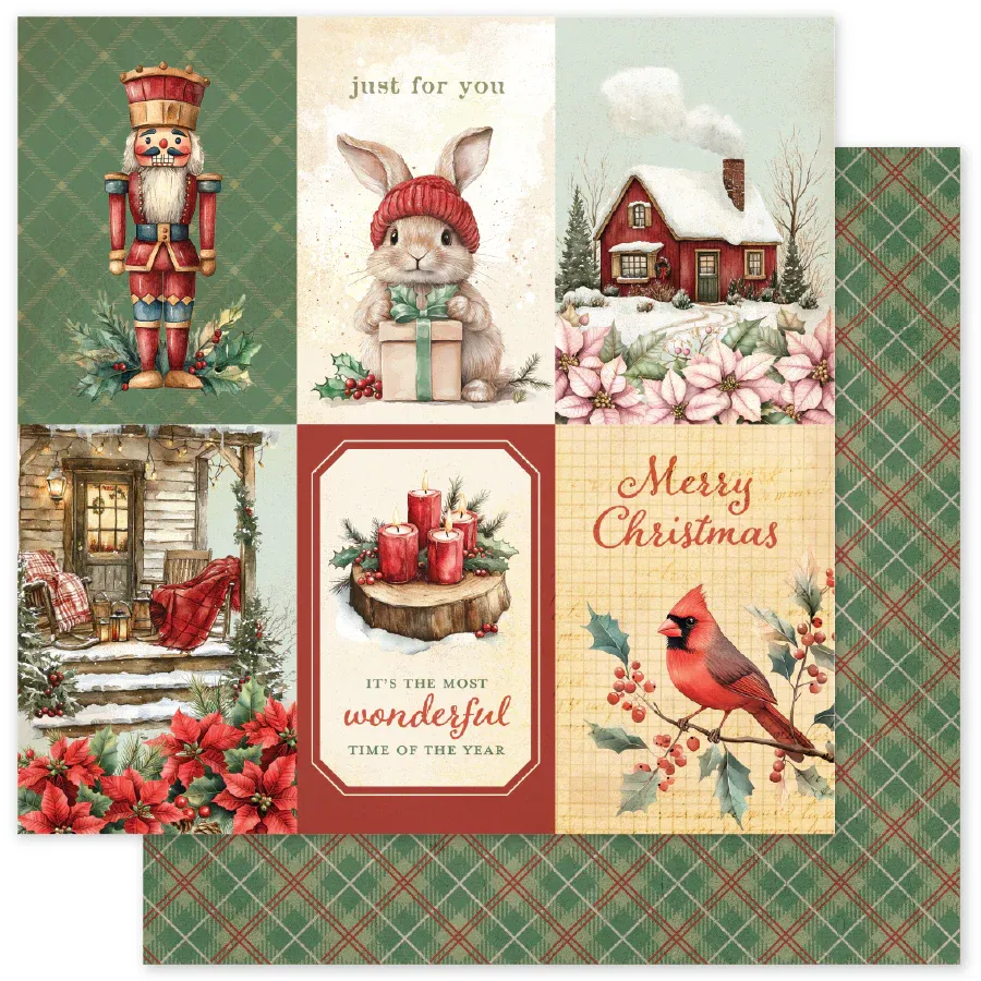 Paper Rose Studio Christmas Tree Farm D 12x12 Paper
