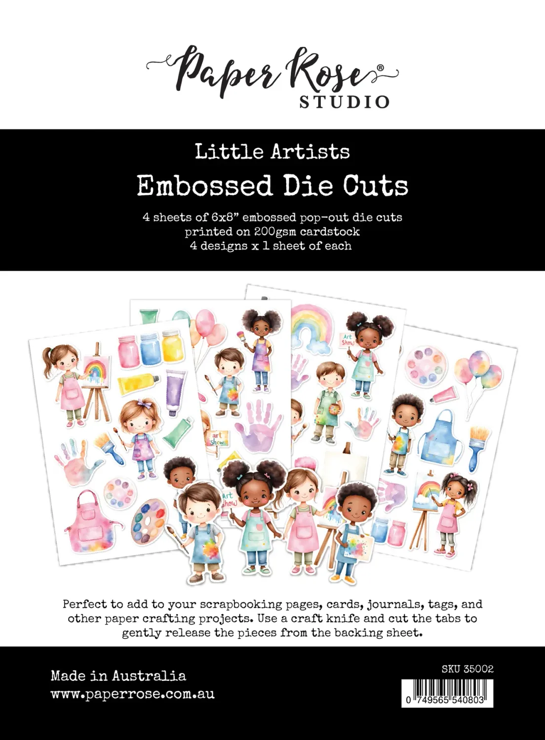 Paper Rose Studio Little Artists Embossed Die Cuts