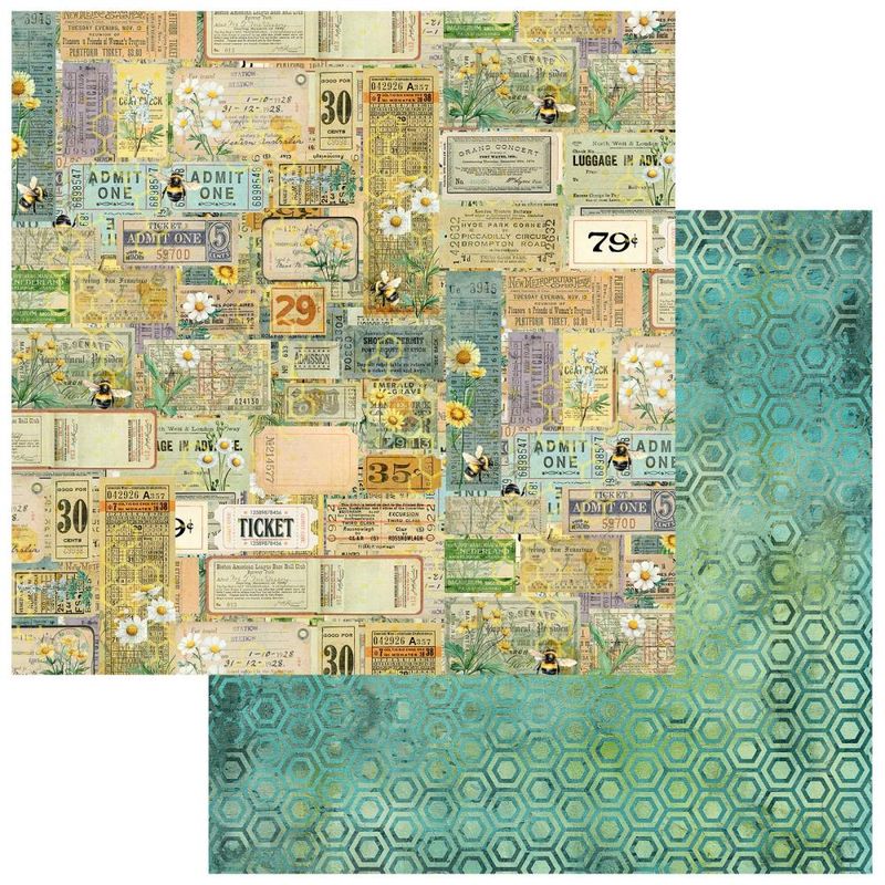 N Botanical Buzz Double-Sided Cardstock 12&quot;X12&quot; Vibrant