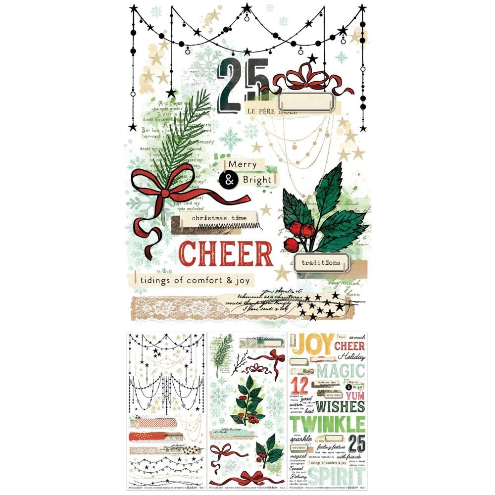 N 49 And Market Rub-On Transfer Set Essential, Mistletoe And Memories