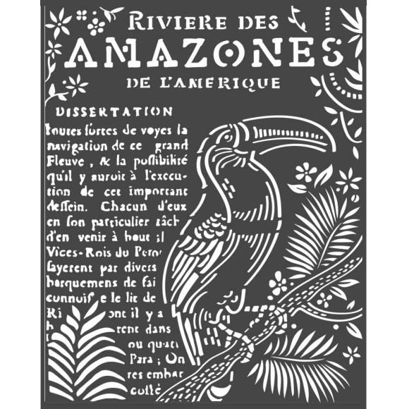 N Stamperia Stencil 7.87&quot;X9.84&quot; Toucan, Amazonia