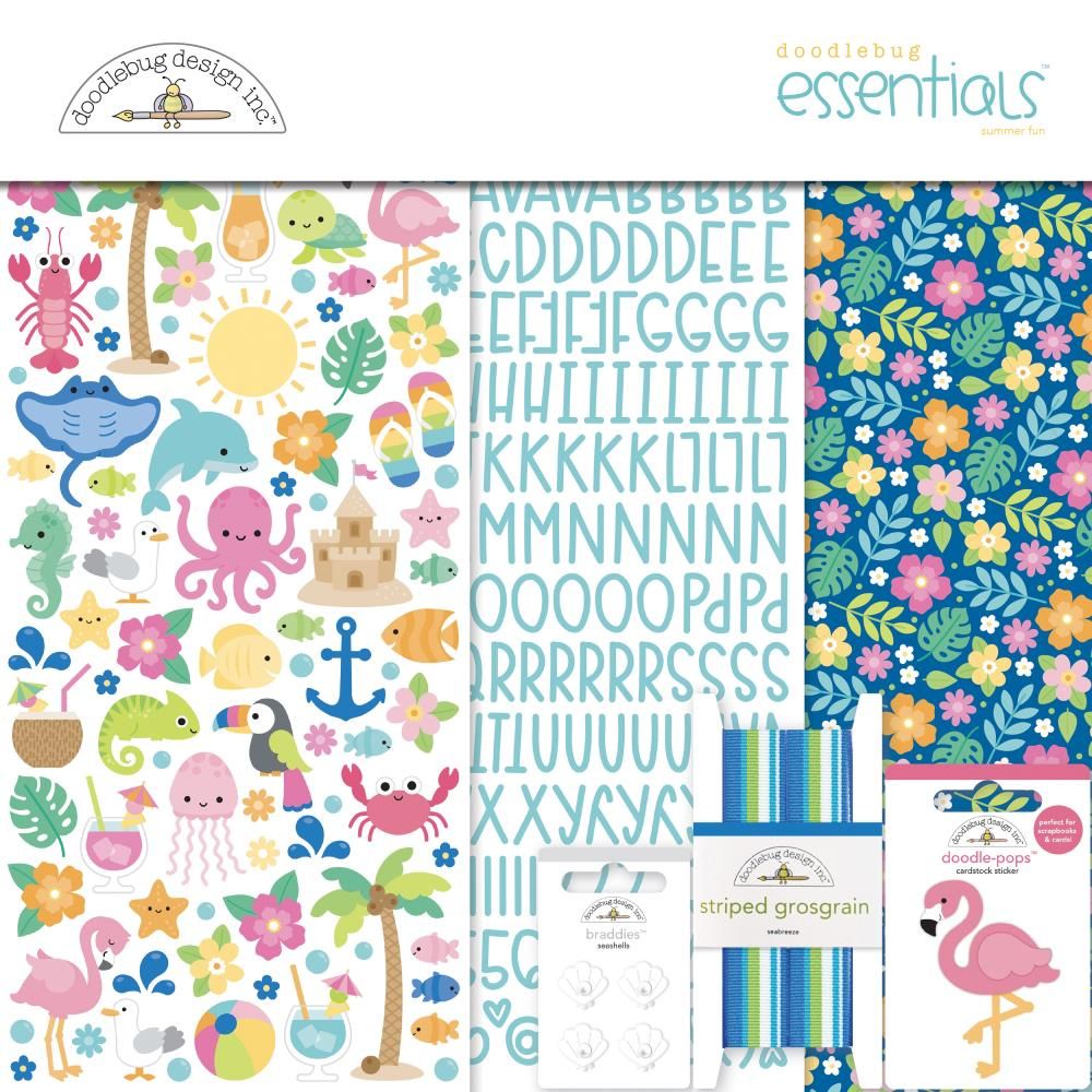 N Doodlebug Essentials Page Kit 12&quot;X12&quot; Summer Fun