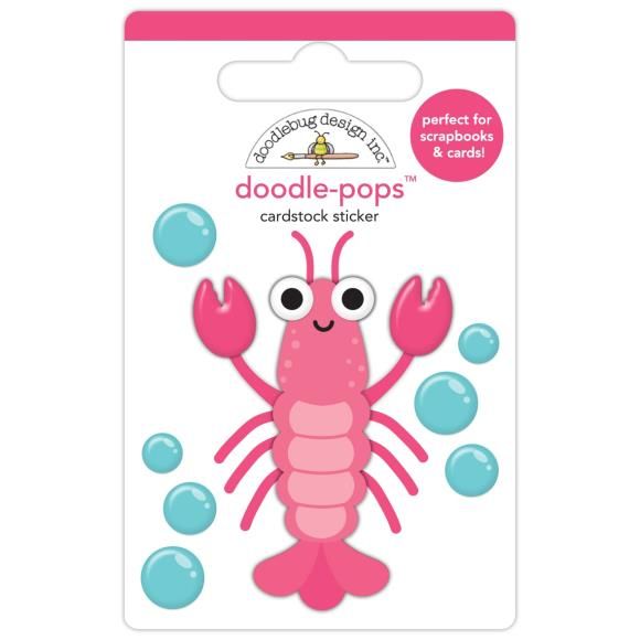 N Doodle-Pops 3D Sticker Louie Lobster Summer Fun