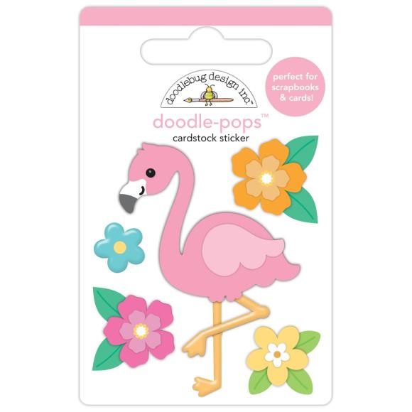 N Doodle-Pops 3D Sticker Flora Flamingo