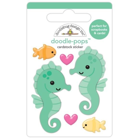 N Doodle-Pops 3D Sticker Sam &amp; Sally Seahorse Summer Fun