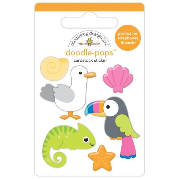 N Doodle-Pops 3D Sticker Tropical Trio Summer Fun