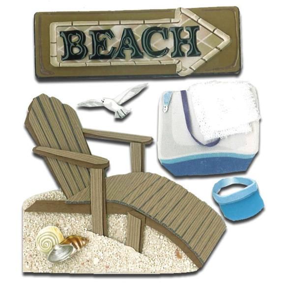N Jolee&#39;s Boutique Dinemsional Stickers Beach House