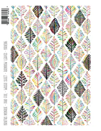 Brutus Monroe Rainbow Leaves DuoFoil Washi Sheet