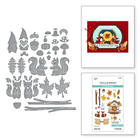 SB Harvest Time Etched Dies From The Cuckoo Cottage Collection