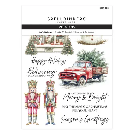 SB Joyful Wishes Rub-On Sheets From The Simplyade Collection