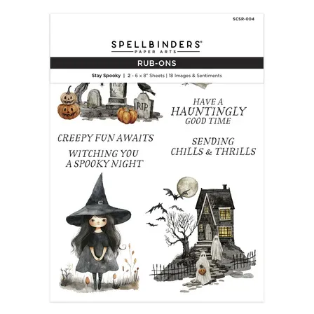 SB Stay Spooky Rub-On Sheets From The Simply Made Collection