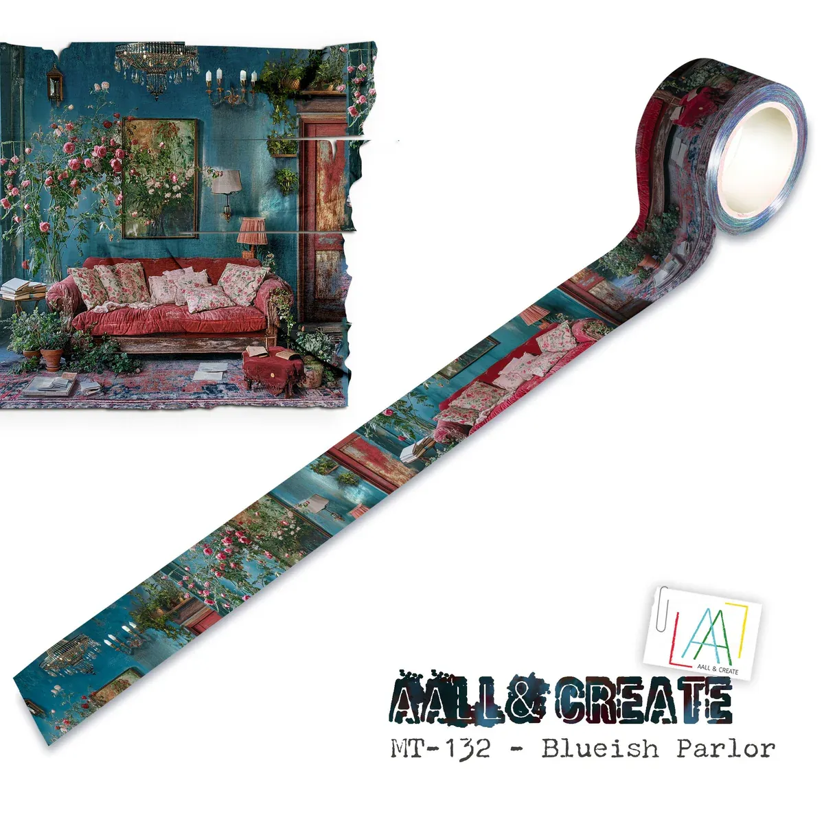 EC AALL and Create - Washi Tape 25mm x 10m - Blueish Parlor (Layer-It-Up!)