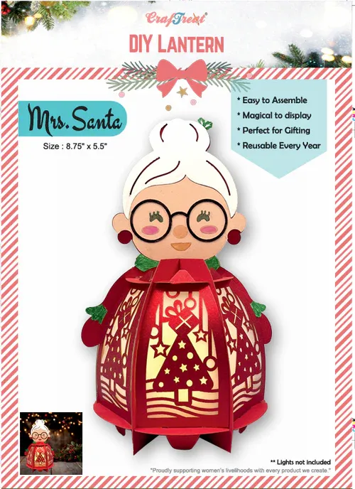 EC CrafTreat DIY Paper Lanterns - Mrs Santa