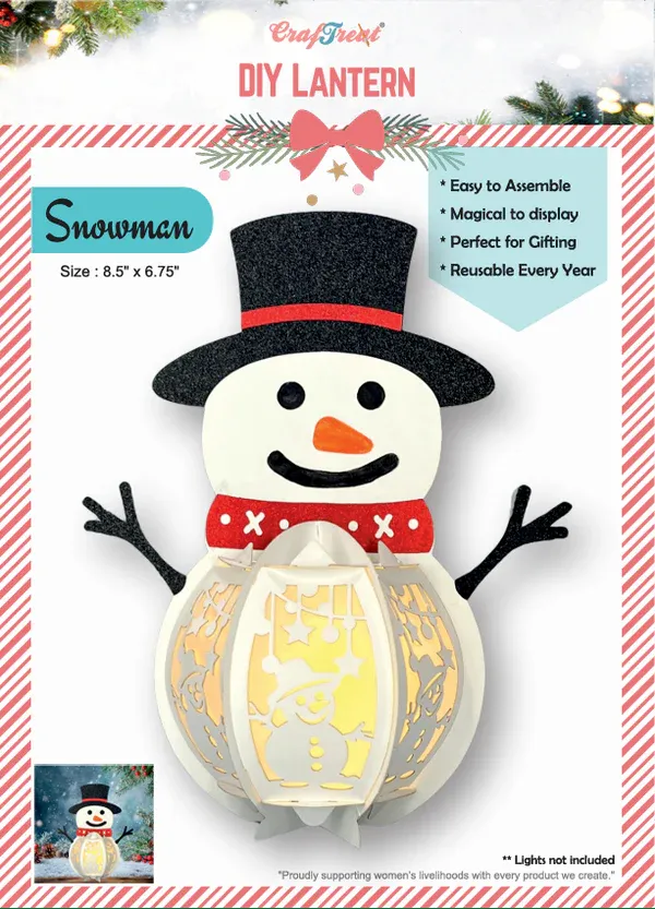 EC CrafTreat DIY Paper Lanterns - Snowman