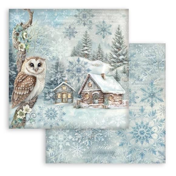 N Stamperia Double-Sided Cardstock 12&quot;x12&quot; The Owl&#39;s House Cottage