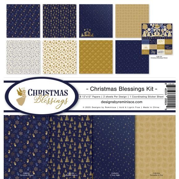N Reminisce Collection Kit 12&quot; X12&quot; Christmas Blessings