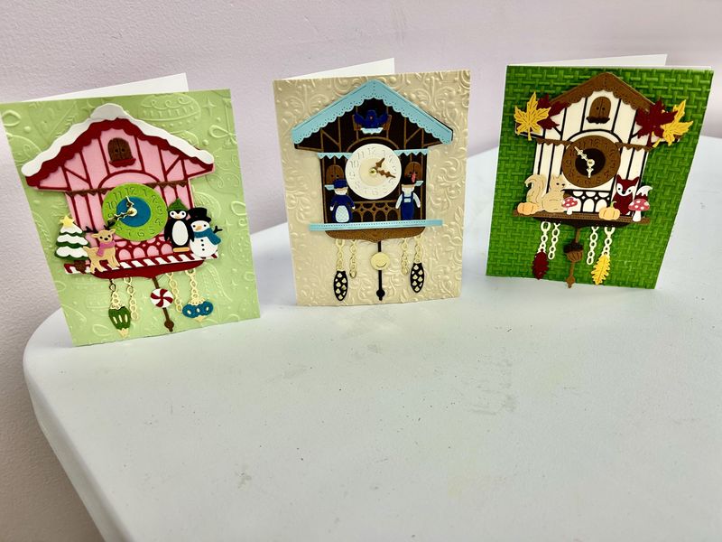 44.  Spellbinders Cuckoo Clock Card Class- October 11, 2025