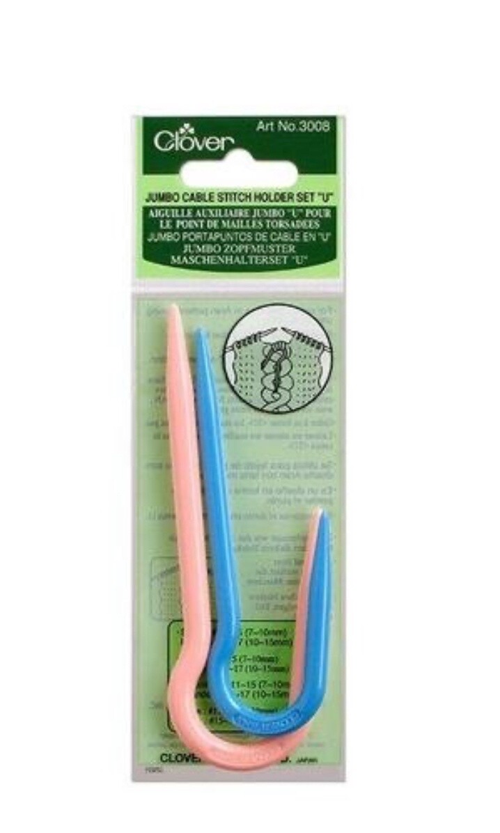 Clover #3008 Jumbo Cable Stitch Holder, Size: Jumbo