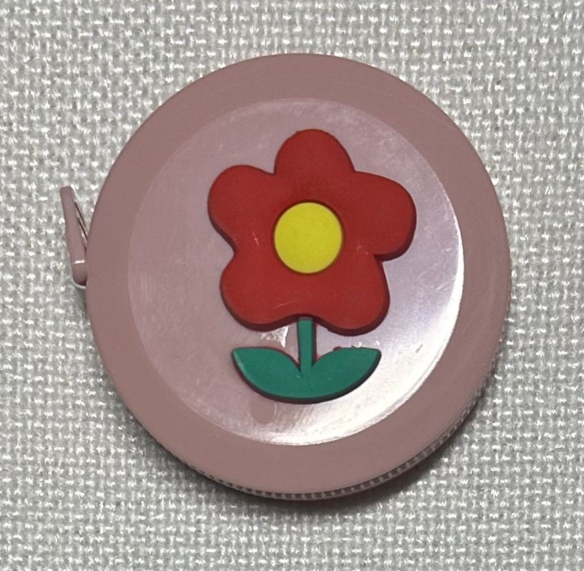 60&quot; Retractable Tape Measure, Style: Pink with Red Flower