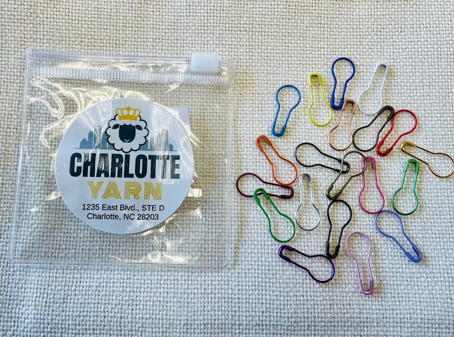 Charlotte Yarn Stitch Markers, Style: Open Pin