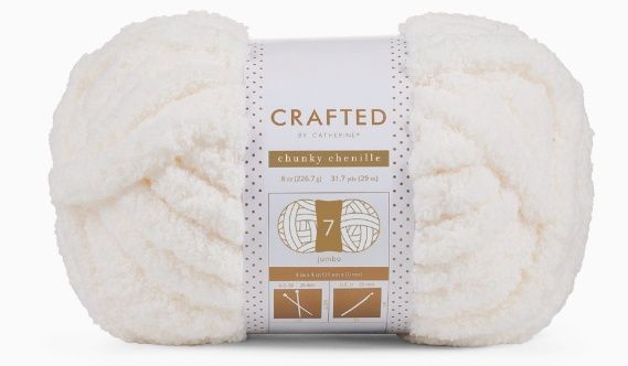 Crafted by Catherine Chunky Chenille, Color: Ivory