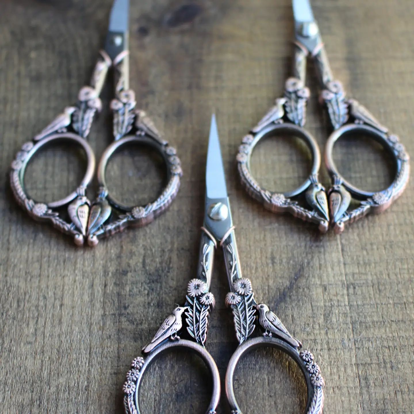 Antique Copper Bird Scissors
