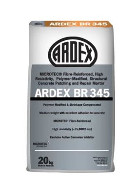 Ardex BR345 High Resistivity Structural Concrete Patching and Repair Mortar 20KG