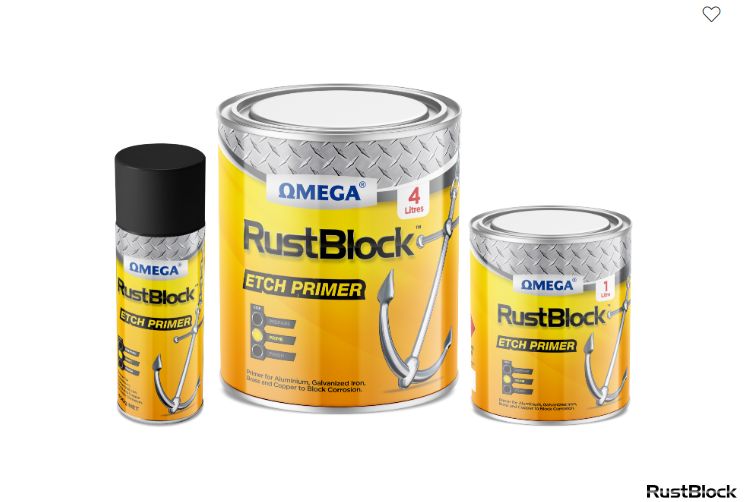 Omega RustBlock Etch Primer, Size: 1L