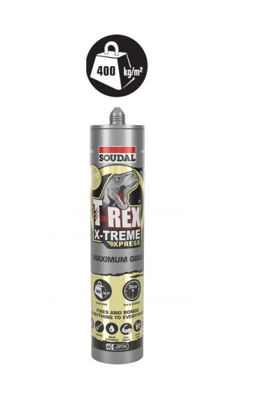 Soudal T-Rex Power X-Treme Cartridge 290ml, Colour: Black, Pack Size: Each