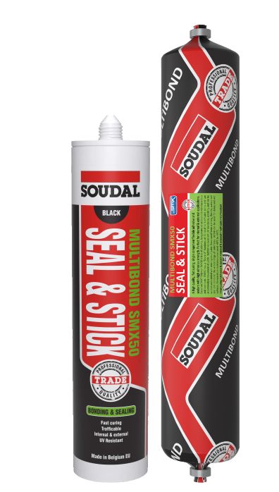 Soudal SMX 50 Seal &amp; Stick Sausage 600ml (TRAFFICABLE), Colour: Concrete Grey, Pack Size: Each