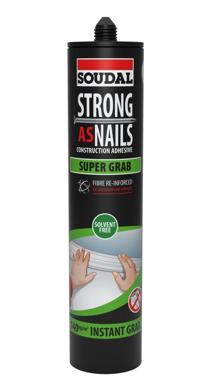 Soudal Strong as Nails Super Grab Cartridge 350g (solvent free), Pack Size: Each