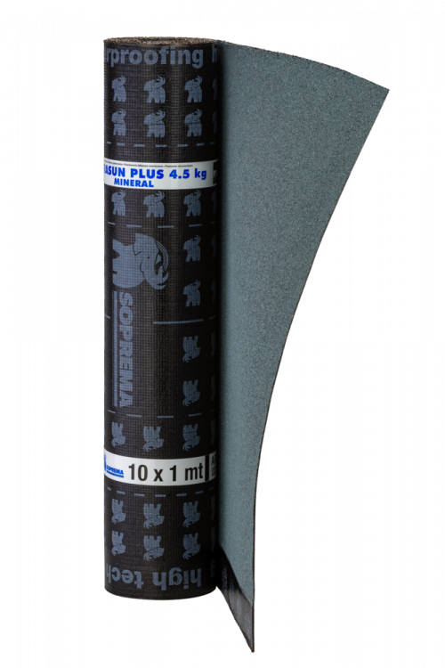 Soprema Soprasun Plus 4.5 Grey Mineral 10m x 1m x 4mm, Qty: Each