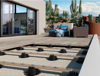 RAISED FLOOR SUPPORTS FOR DECKING