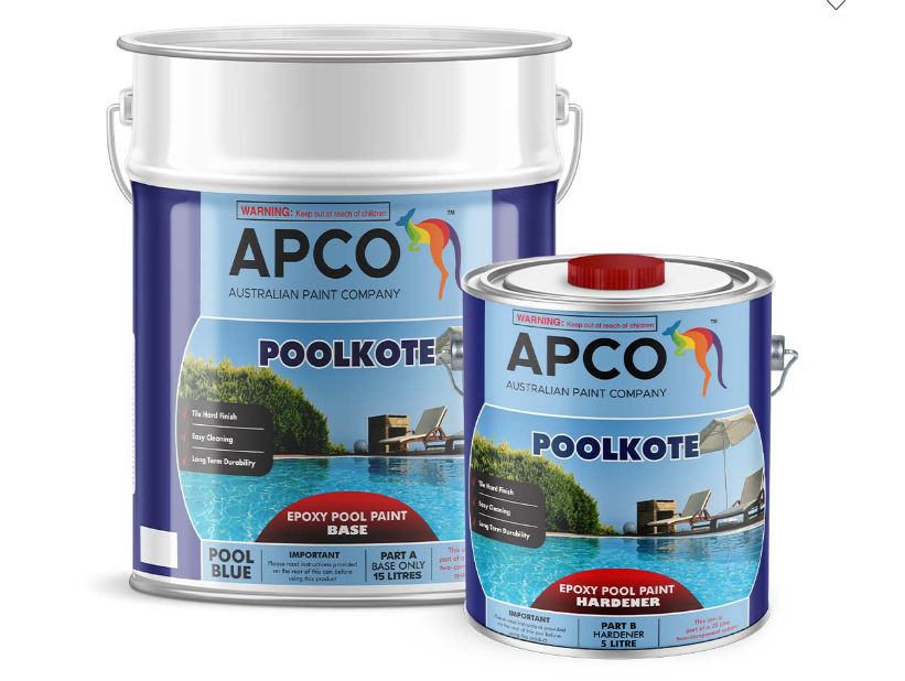 Poolkote Two Pack Epoxy Swimming Pool Paint 20L, Colour: Pool Blue, Kit size: 4L