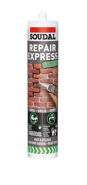 Soudal Repair Express Cement, Colour: Beige, Size: 290ml cartridge