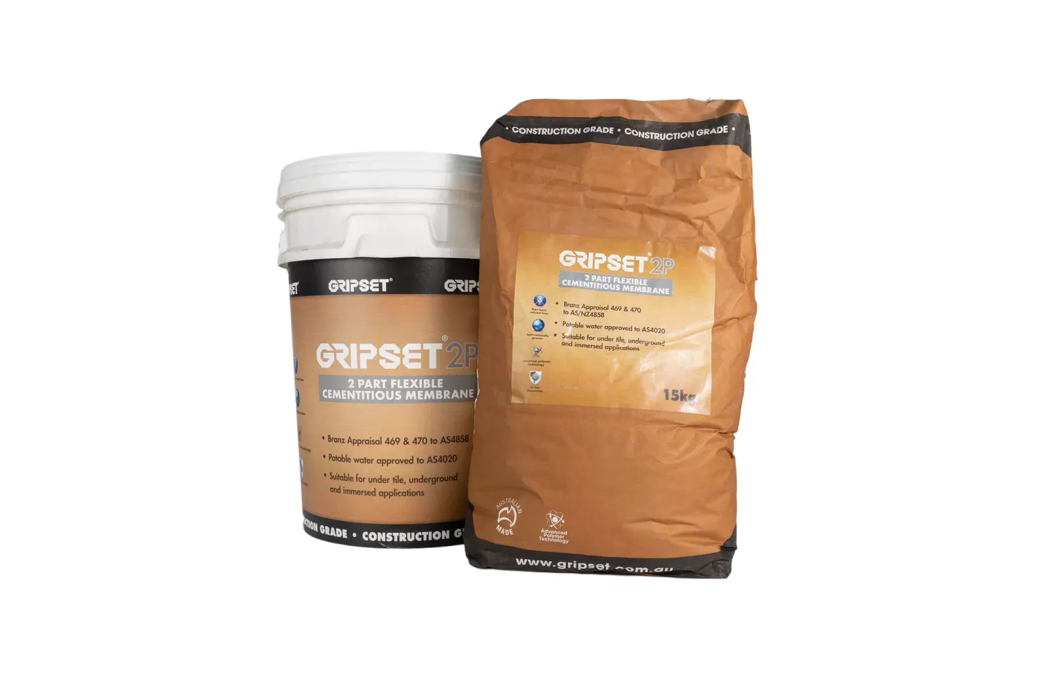 Gripset 2P Liquid 10Lt +15 Kg Grey