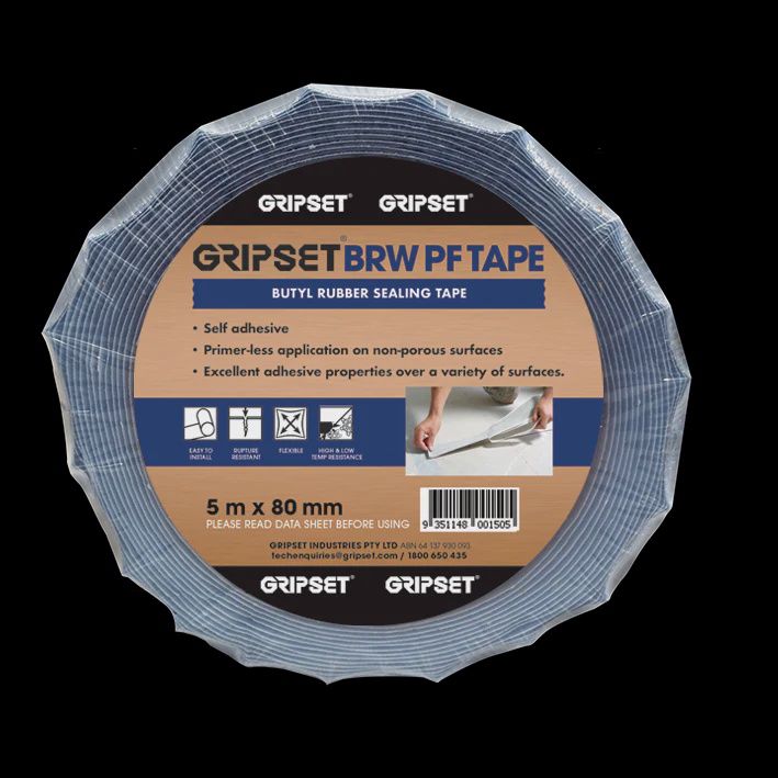Gripset BRW PF Butyl Rubber Sealing Tape, Quantity: 80mm x 10m